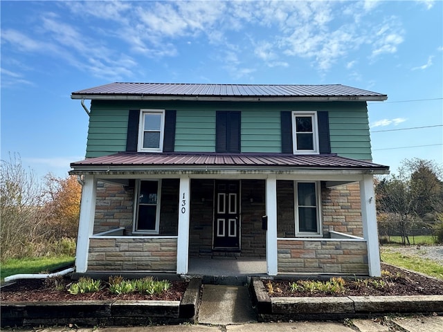 view of front facade with covered porch