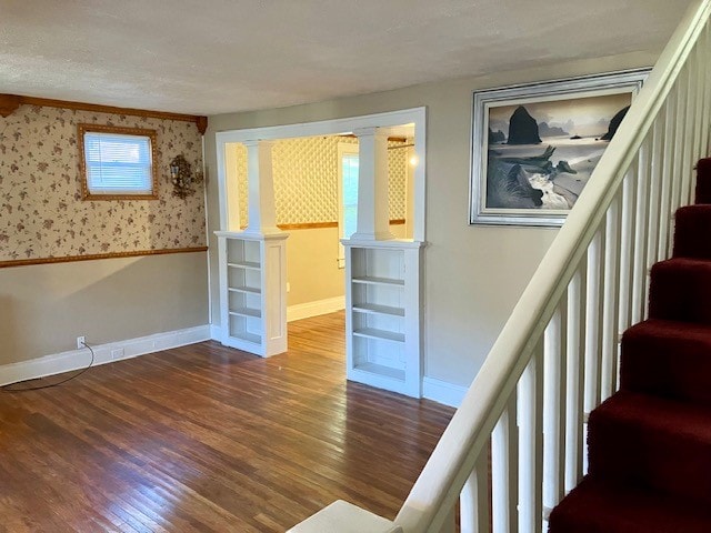 interior space with hardwood / wood-style flooring