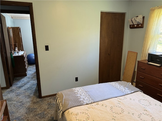 view of carpeted bedroom