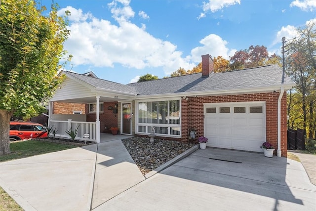 ranch-style house with a garage