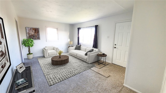 view of carpeted living room