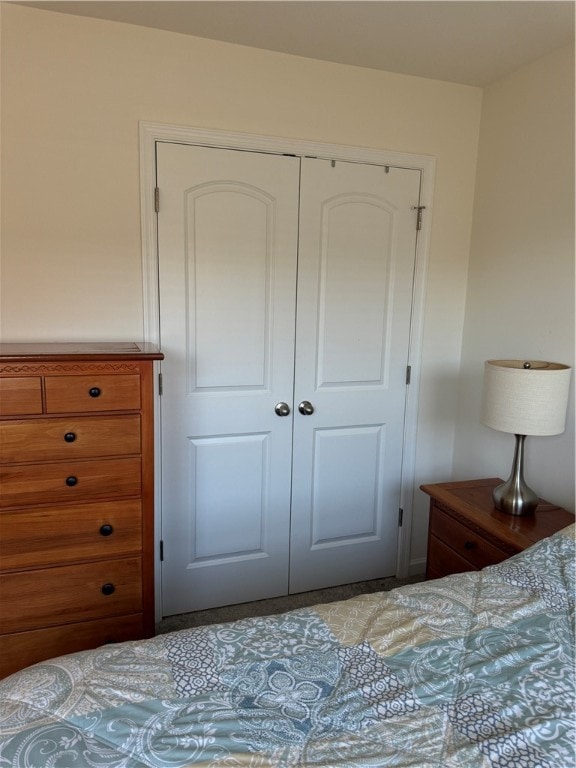 unfurnished bedroom featuring a closet