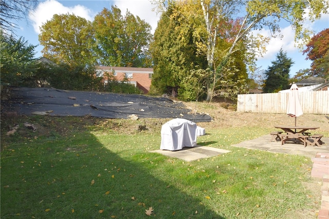 view of yard featuring a patio area