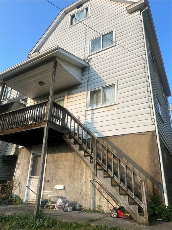 exterior space with a wooden deck