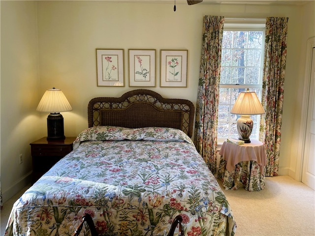 view of carpeted bedroom