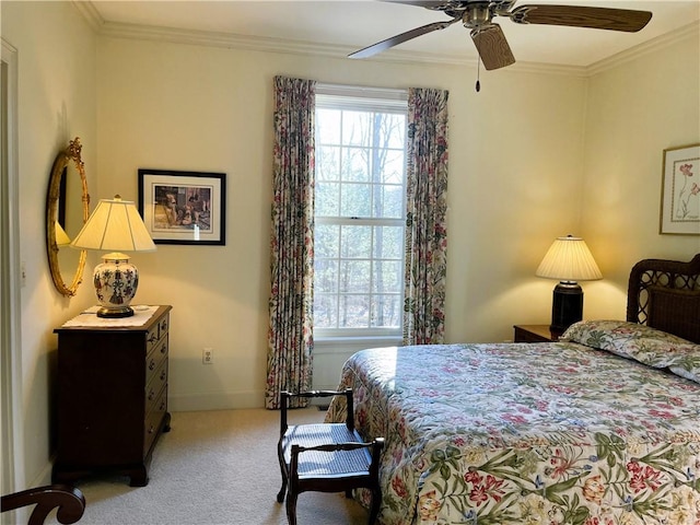 1197 Bankson Rd, Pa, PA 16301 - bedroom with a ceiling fan, light carpet, crown molding, and baseboards
