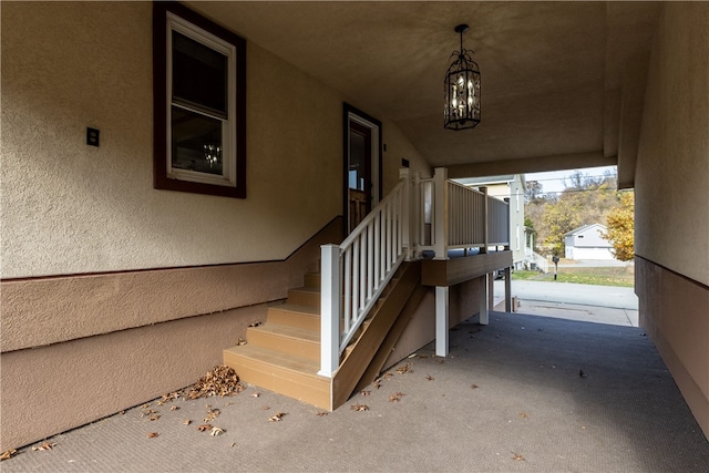 view of stairs