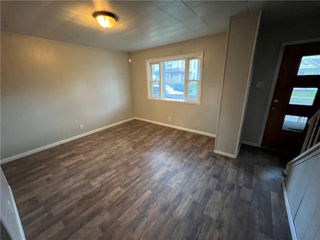 entrance foyer with dark wood-type flooring