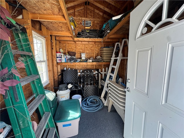 view of storage room