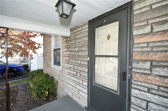 view of doorway to property