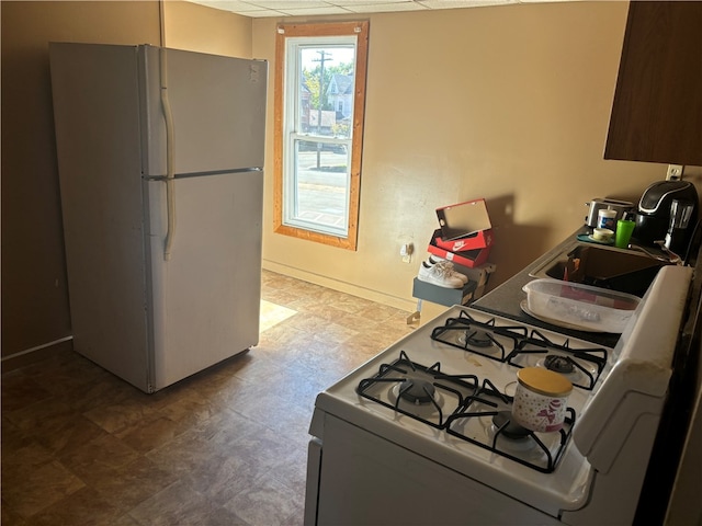 kitchen featuring white appliances