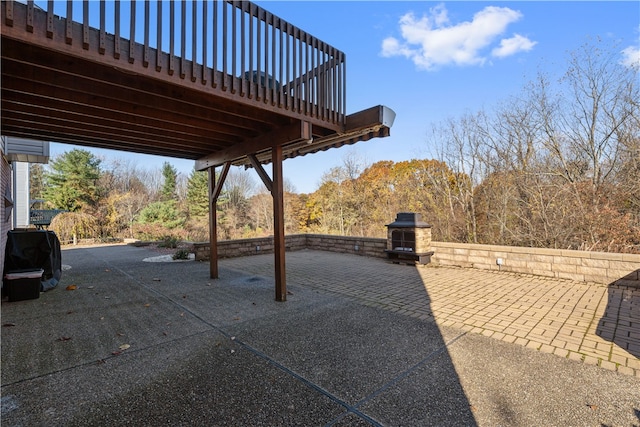 view of patio / terrace with a deck