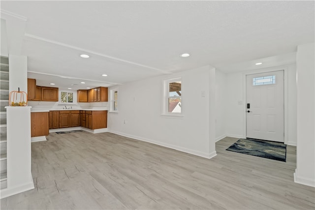 interior space featuring light hardwood / wood-style flooring