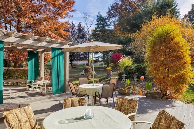 view of patio / terrace with a pergola