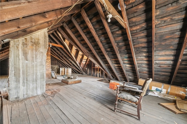 view of attic