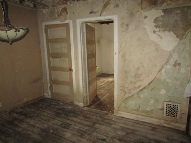 interior space featuring dark hardwood / wood-style flooring