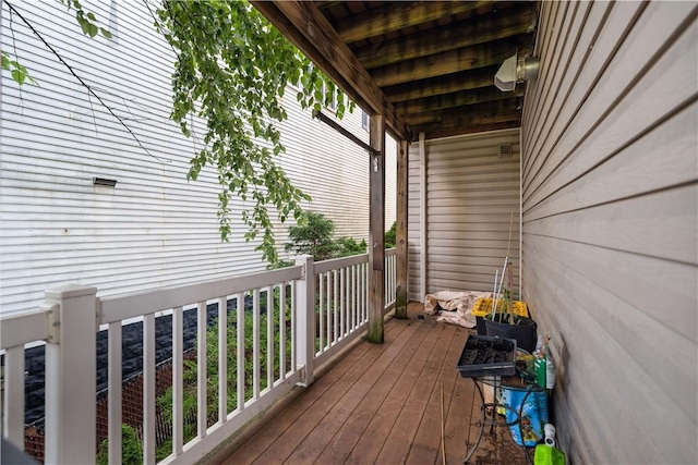 view of wooden terrace