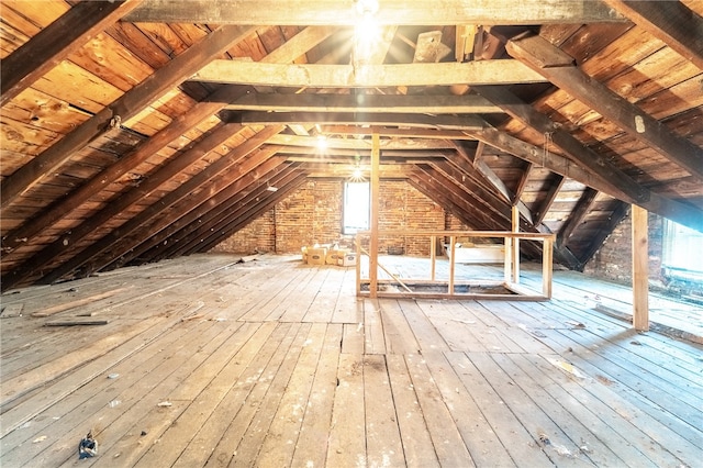 view of attic