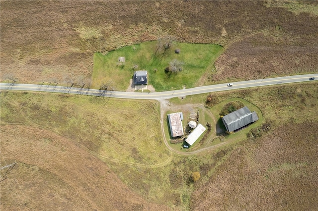 drone / aerial view featuring a rural view