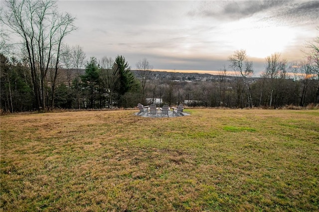 132 Random Rd, Corry, PA 16407 - view of grassy yard featuring a fire pit