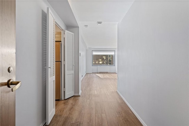 320 Fort Duquesne Blvd Unit 11-O, Downtown Pgh, PA 15222 - hall featuring wood finished floors and baseboards