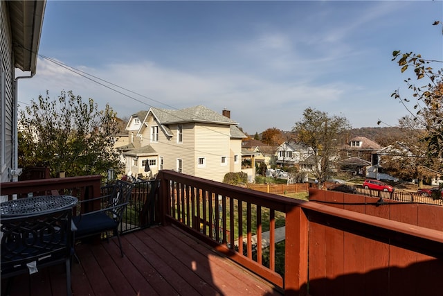 view of wooden deck