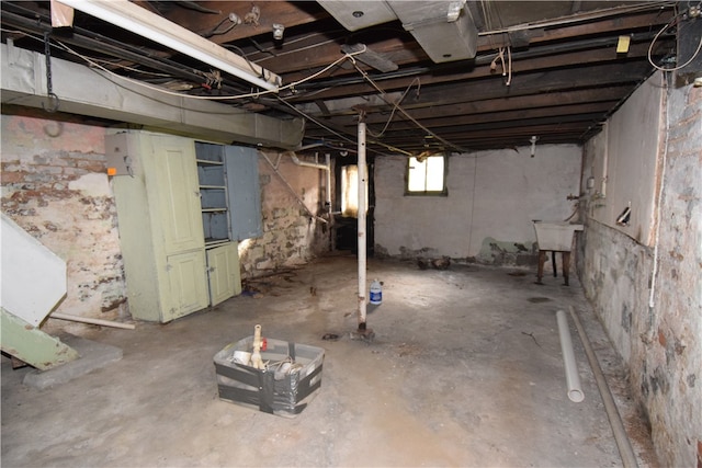 view of basement