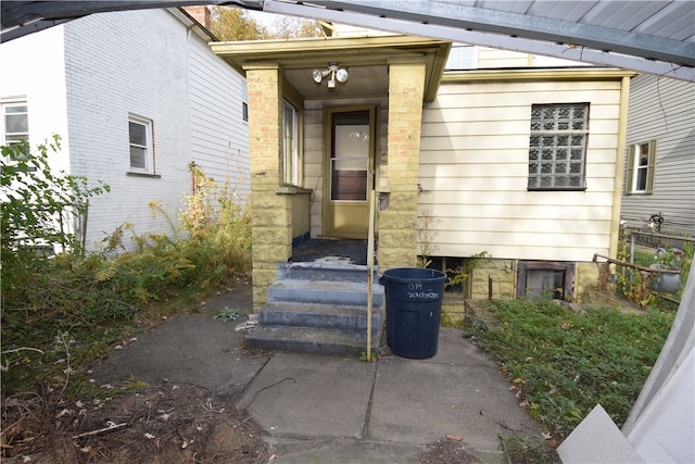 view of doorway to property