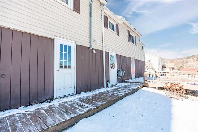 79-81 Lower Clinton St, Canoe/Banks Twps, PA 15772 - view of snowy exterior featuring a deck