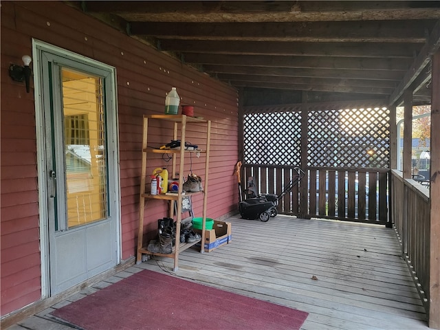 view of wooden terrace