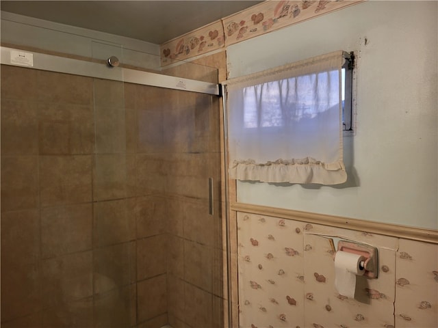 bathroom with walk in shower