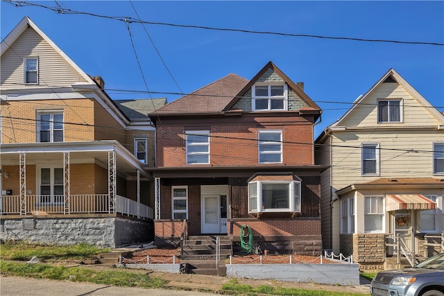 view of front of home with covered porch