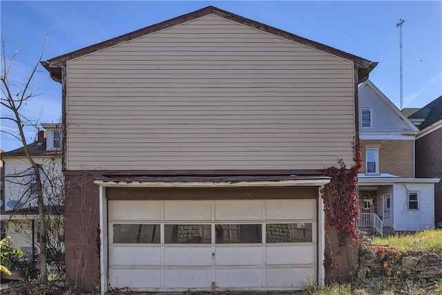 view of home's exterior featuring a garage