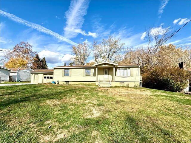 226 Cottage Ave, Masontown, PA 15461 - ranch-style home featuring a garage and a front yard