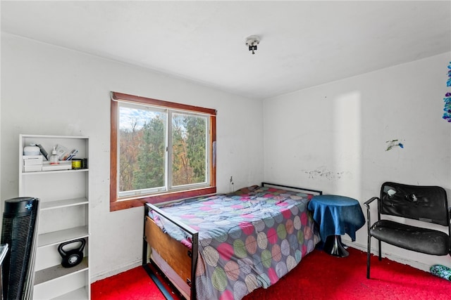 bedroom featuring carpet