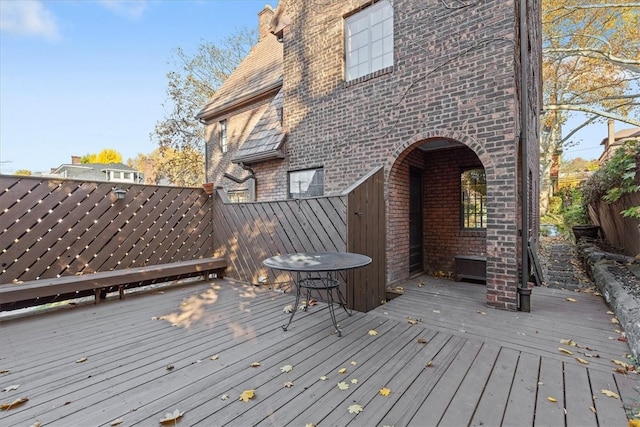 view of wooden terrace