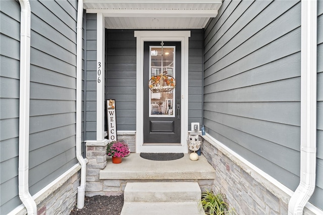 view of doorway to property