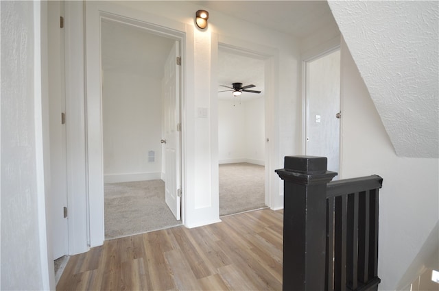 hall featuring light hardwood / wood-style flooring