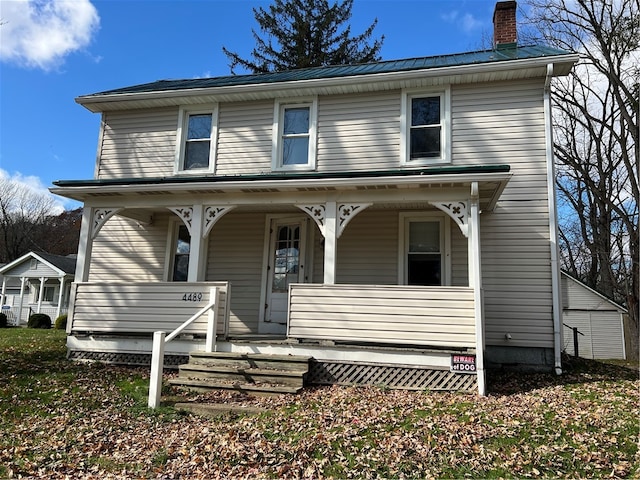 view of front of house featuring covered porch