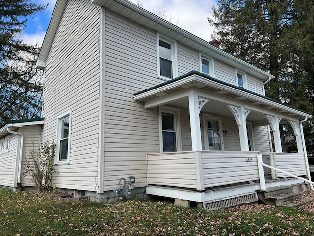 view of front of home with a porch