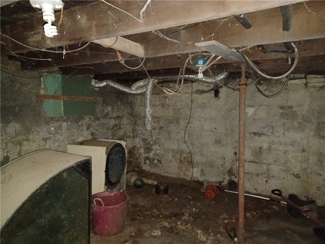 view of basement