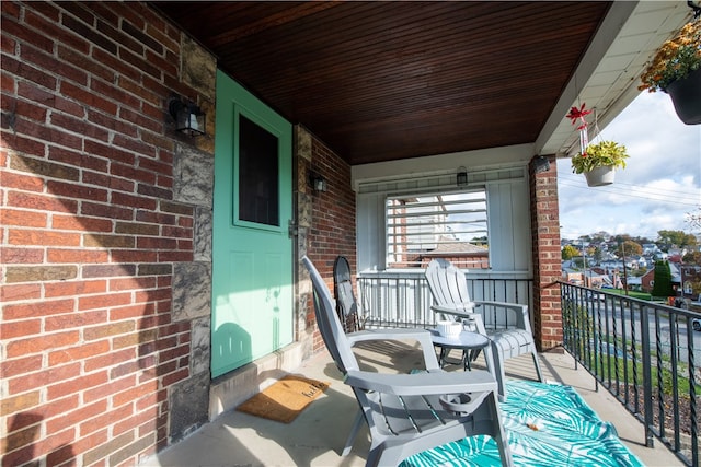 balcony with covered porch