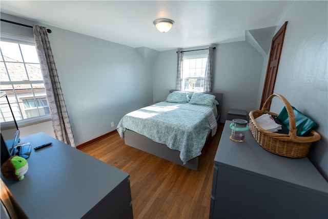 bedroom featuring hardwood / wood-style floors