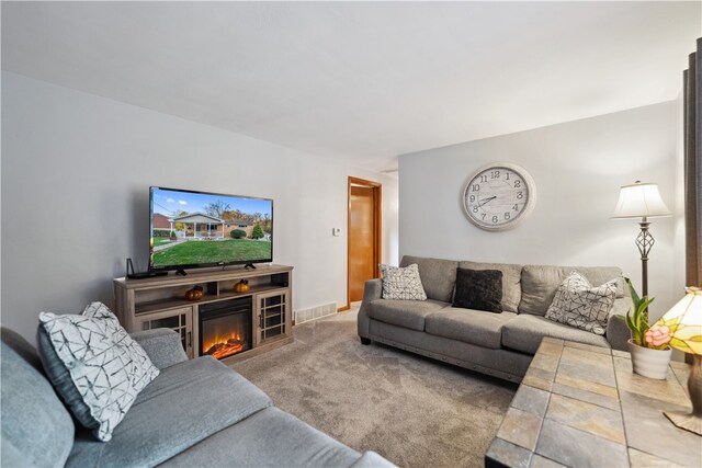 view of carpeted living room