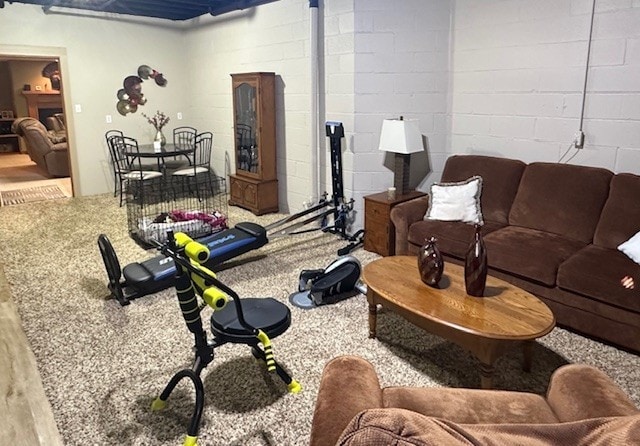 living room with wood-type flooring