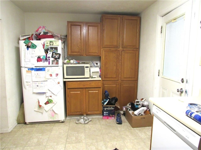 kitchen featuring white appliances