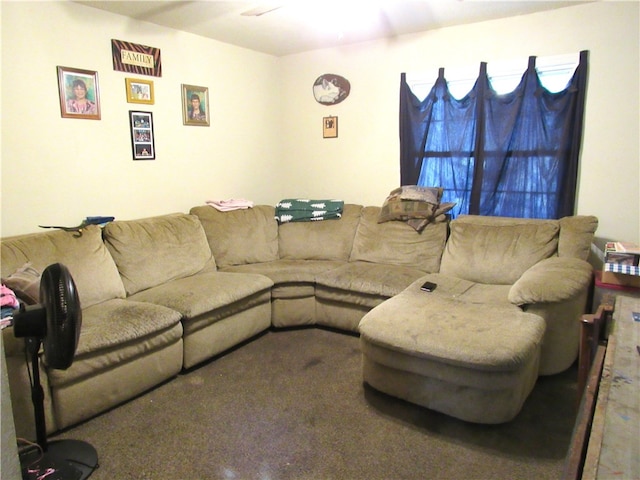 view of carpeted living room