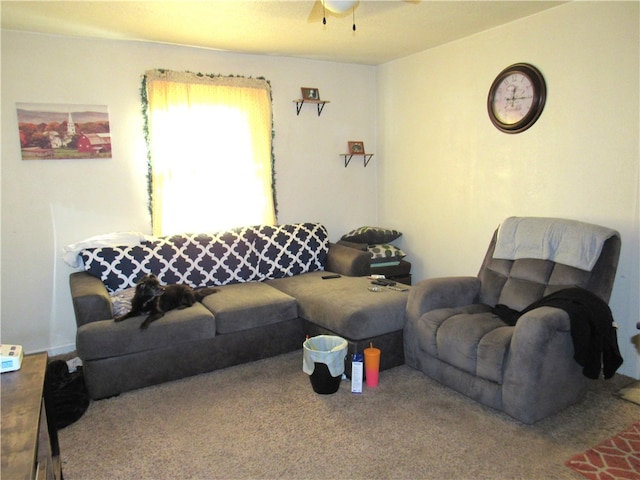 view of carpeted living room