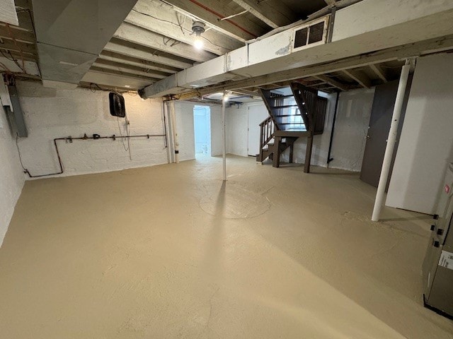 view of basement