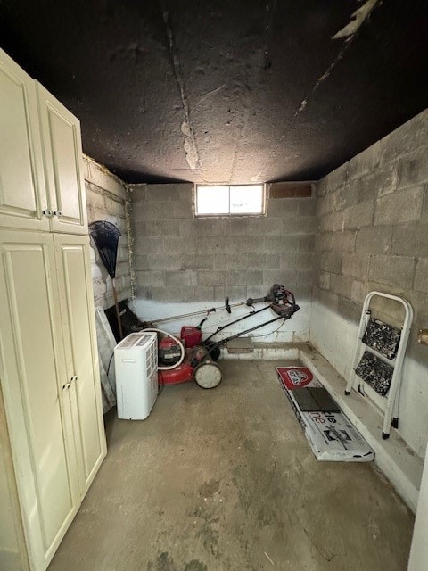 view of basement